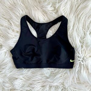 Nike Women Black Mesh-Back Sports Bra Size S